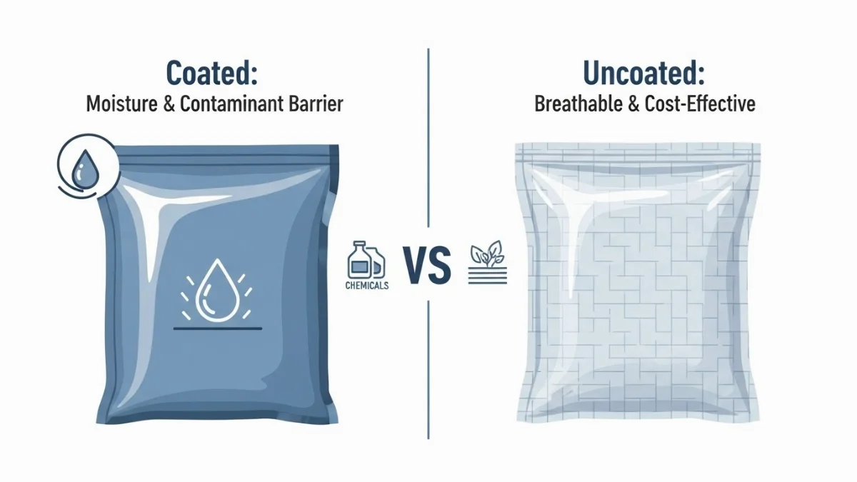 Hình ảnh bao PP dệt không tráng keo, thường dùng để đựng nông sản