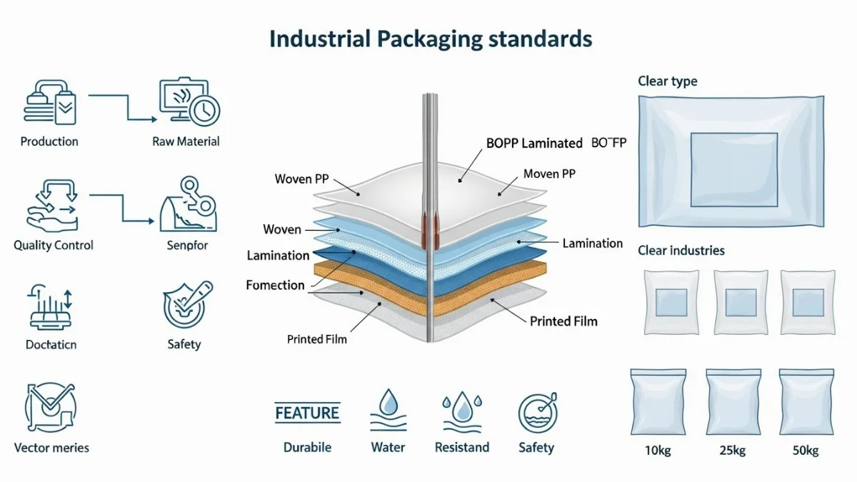 Tiêu chuẩn đóng gói hàng xuất khẩu với bao bì bền chắc