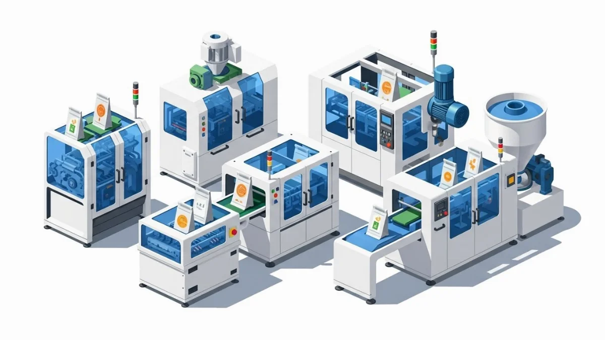 Máy móc hiện đại giúp đóng gói phân bón với trọng lượng chính xác