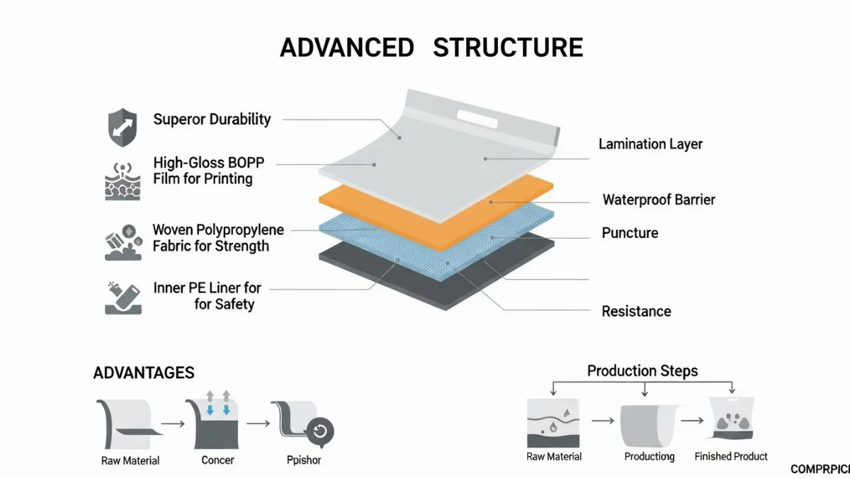 Bao PP dệt dễ dàng in ấn logo, thương hiệu nổi bật
