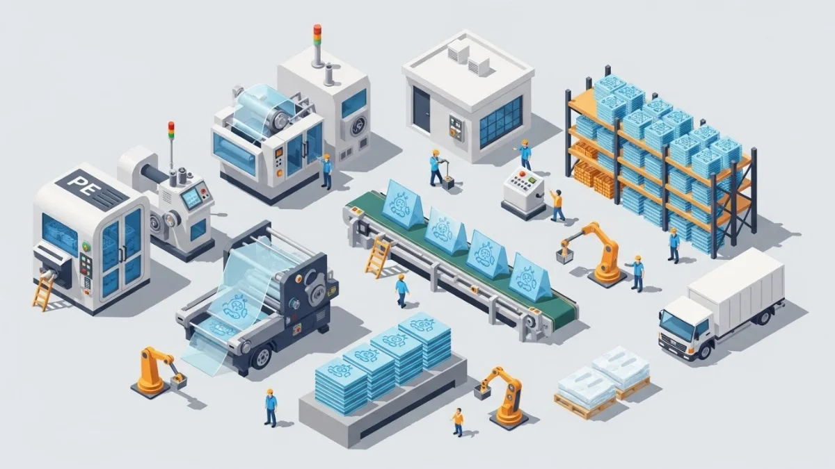 Túi PE hông xếp chuyên dùng cho thủy sản