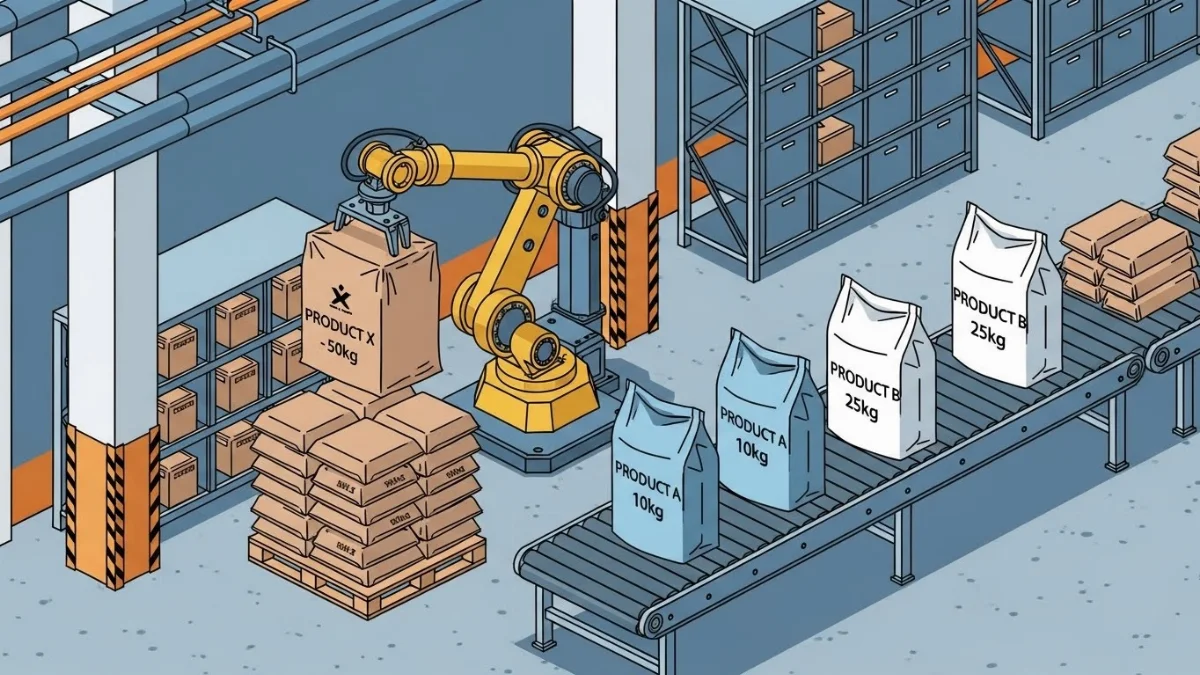 Giải pháp đóng gói bao 50kg chắc chắn cho vận chuyển hàng hóa