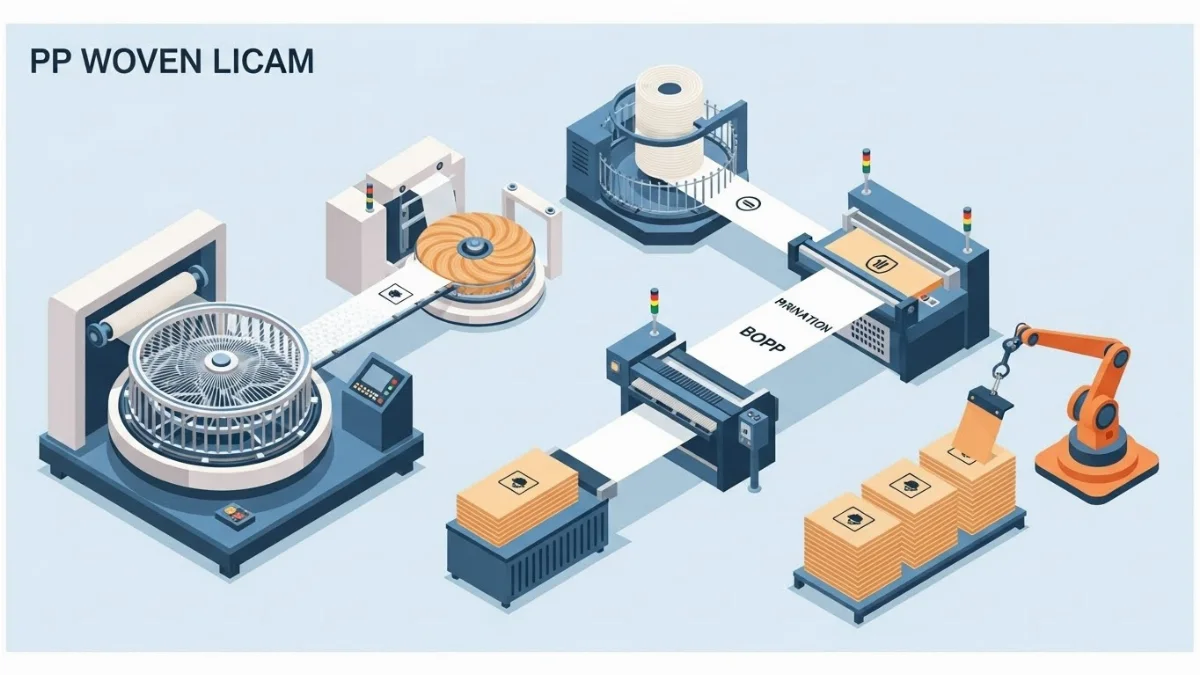Công đoạn in ấn và gia công hoàn thiện bao PP