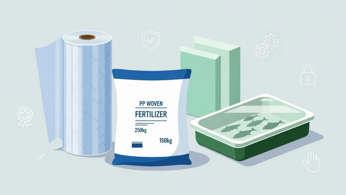 Hình ảnh sản xuất bao bì phân bón PP dệt với lớp tráng màng BOPP