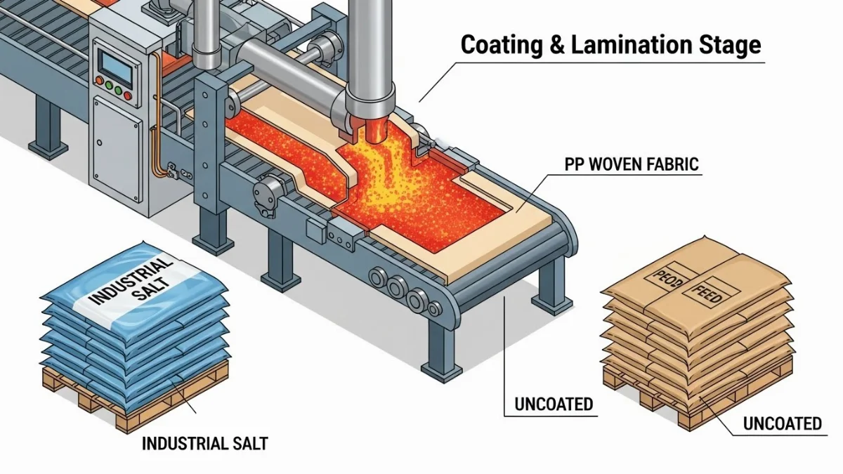 Bao PP dệt tráng keo chống thấm nước, thường dùng cho phân bón