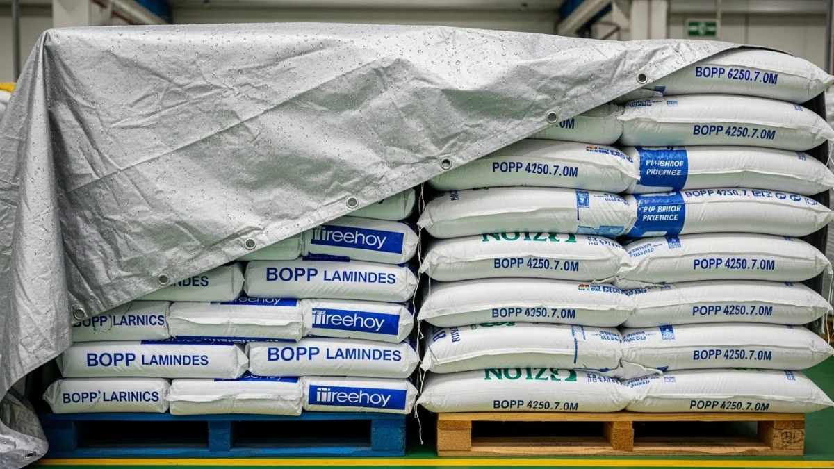 Bao bạc che hàng hóa ngoài trời bảo vệ vật liệu xây dựng