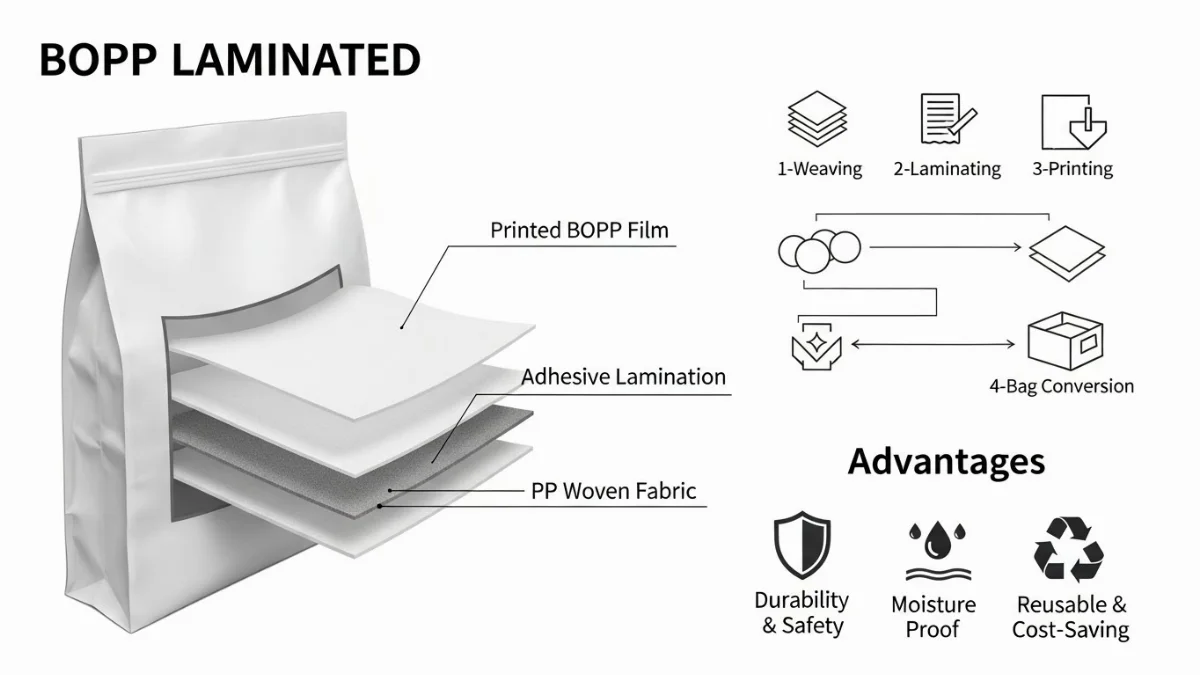 Kho chứa bao PP dệt tái sử dụng số lượng lớn, sẵn sàng giao hàng