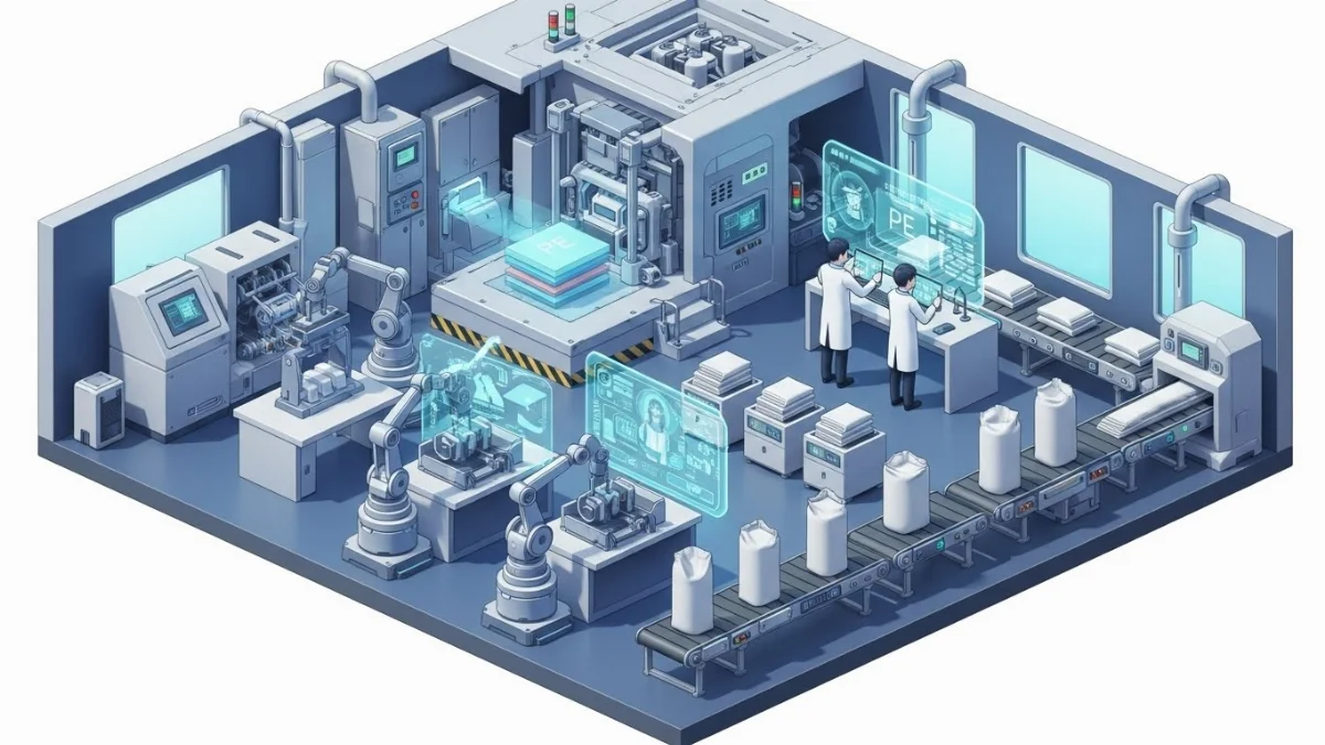 Hình ảnh người nông dân đang sử dụng phân bón từ bao bì đạt tiêu chuẩn an toàn