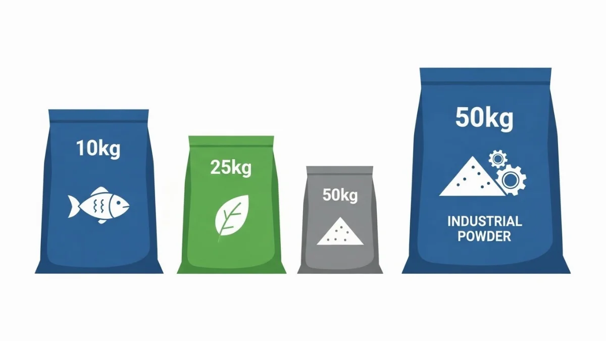 Quy cách đóng gói bao 25kg chắc chắn bảo vệ nông sản tối ưu