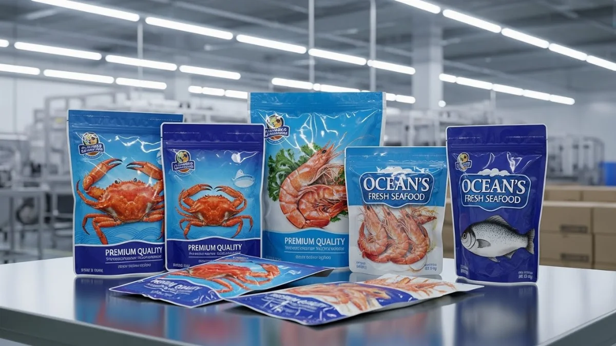 Mẫu bao bì thủy sản tươi ngon, hiện đại và thu hút