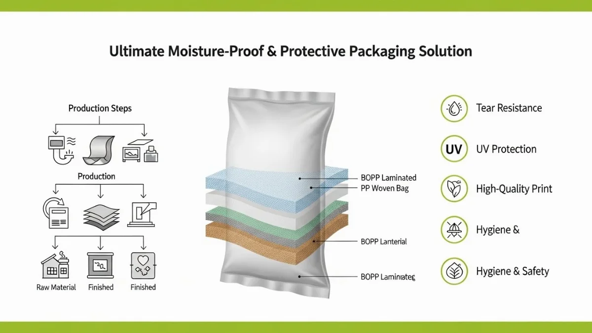 Kho chứa bao bì phân bón PP sẵn sàng vận chuyển