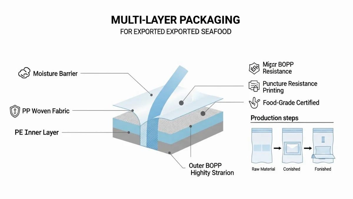 Quy trình đóng gói thủy sản xuất khẩu đạt tiêu chuẩn