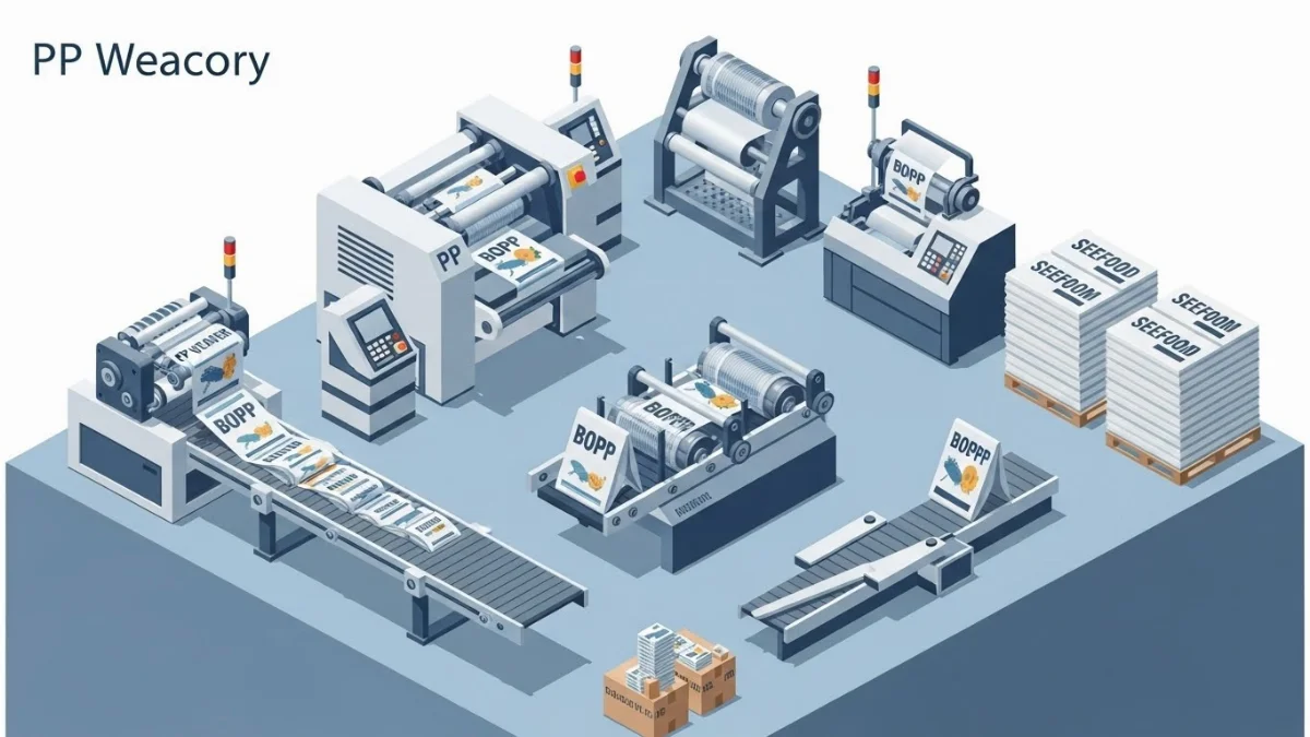 Hình ảnh sản phẩm bao bì thủy sản sau khi in ấn và hoàn thiện