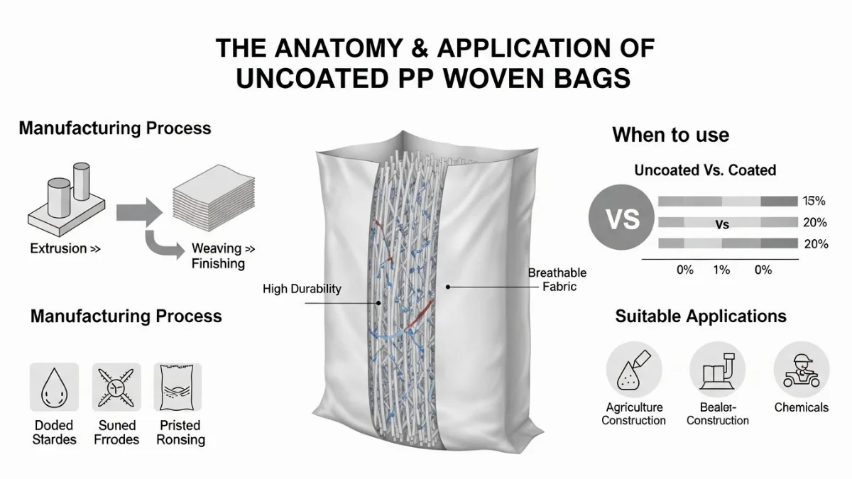 Hình ảnh sản xuất bao PP không tráng tại nhà máy với số lượng lớn
