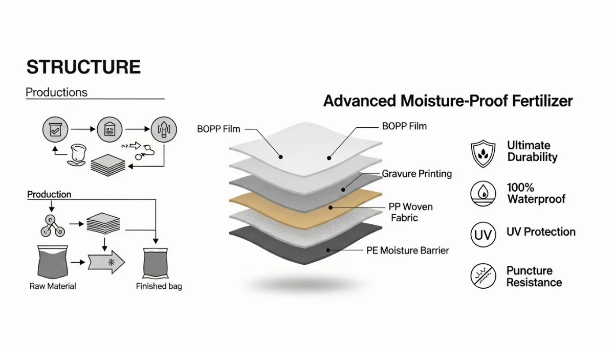 Sản xuất bao bì phân bón chống ẩm theo tiêu chuẩn cao