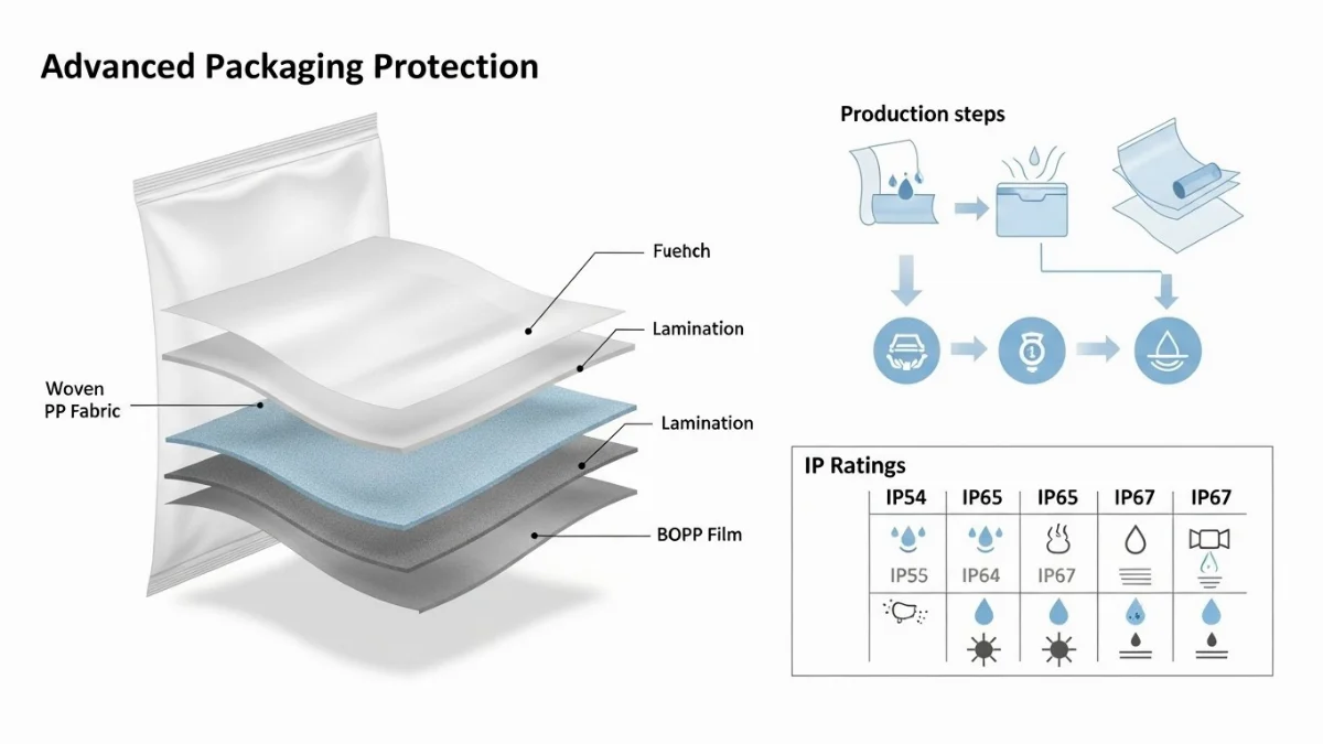 Sản phẩm đang được kiểm tra chất lượng trong buồng thử nghiệm chống nước