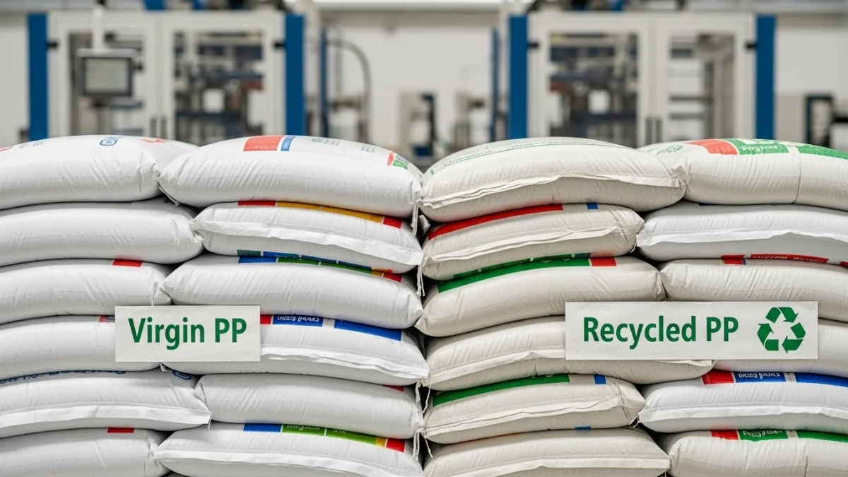 Hình ảnh bao PP phân bón nguyên sinh bền chắc và sáng màu