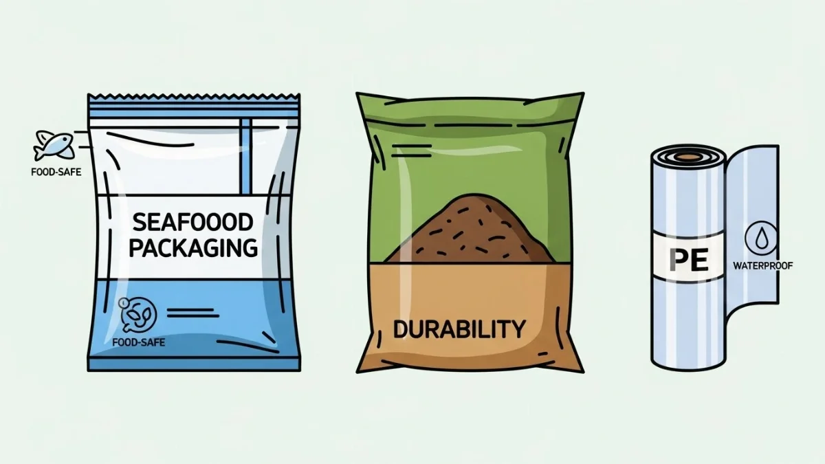 Các loại túi chống thấm thủy sản đa dạng cho bảo quản