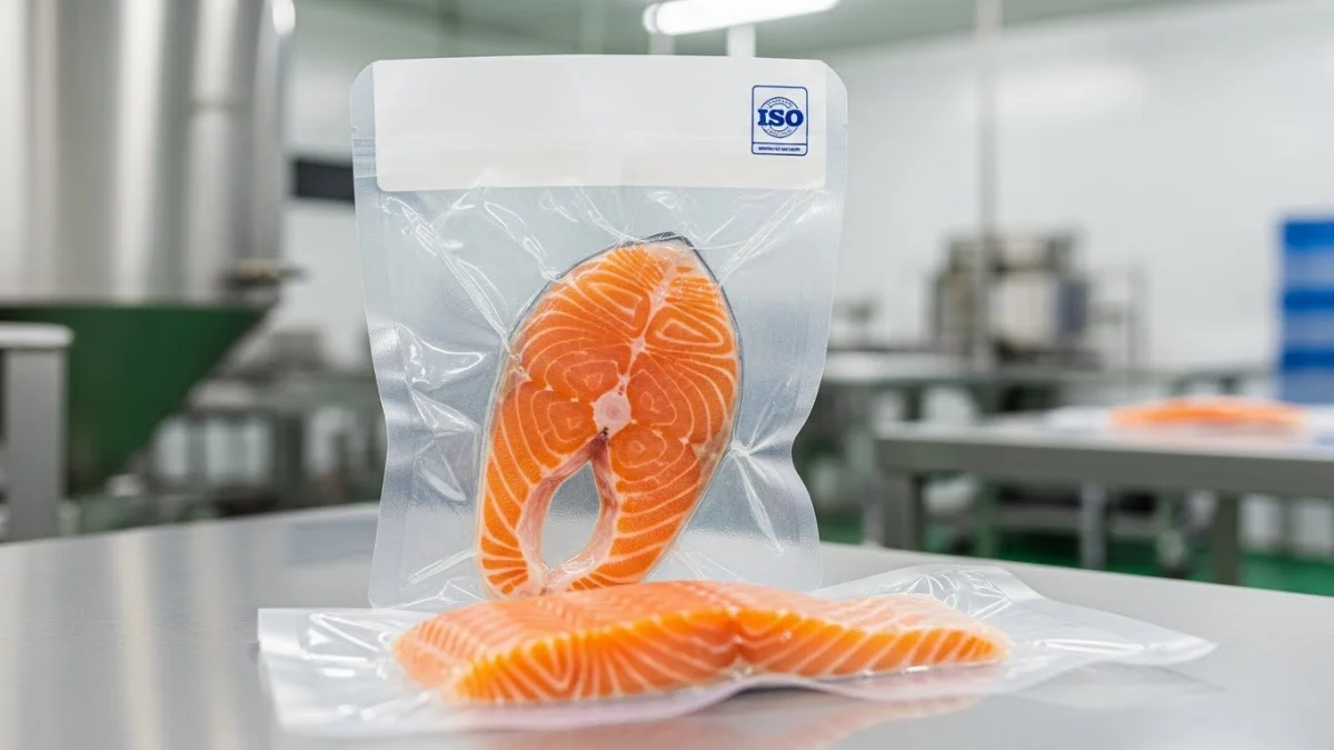 Kiểm tra chất lượng bao bì thủy sản trong nhà máy